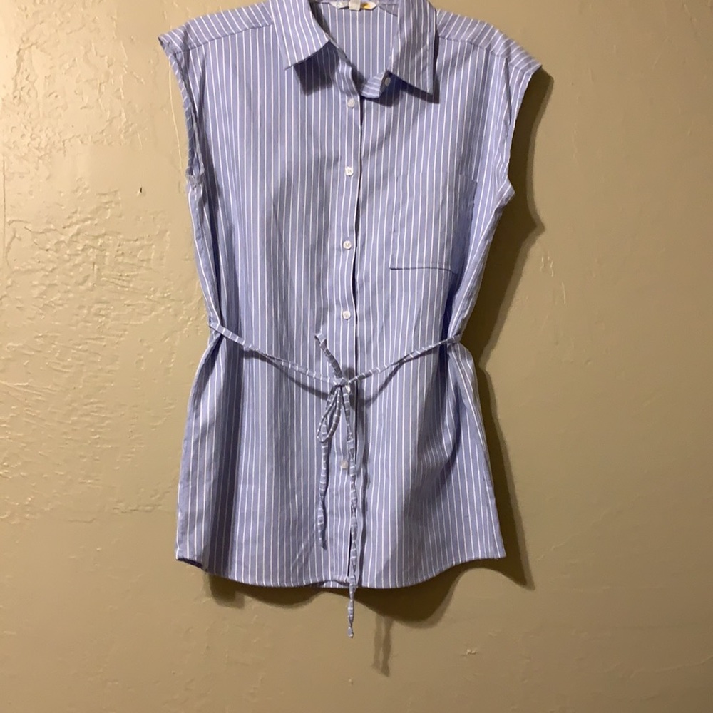 C&C California blue stripe sleeveless top